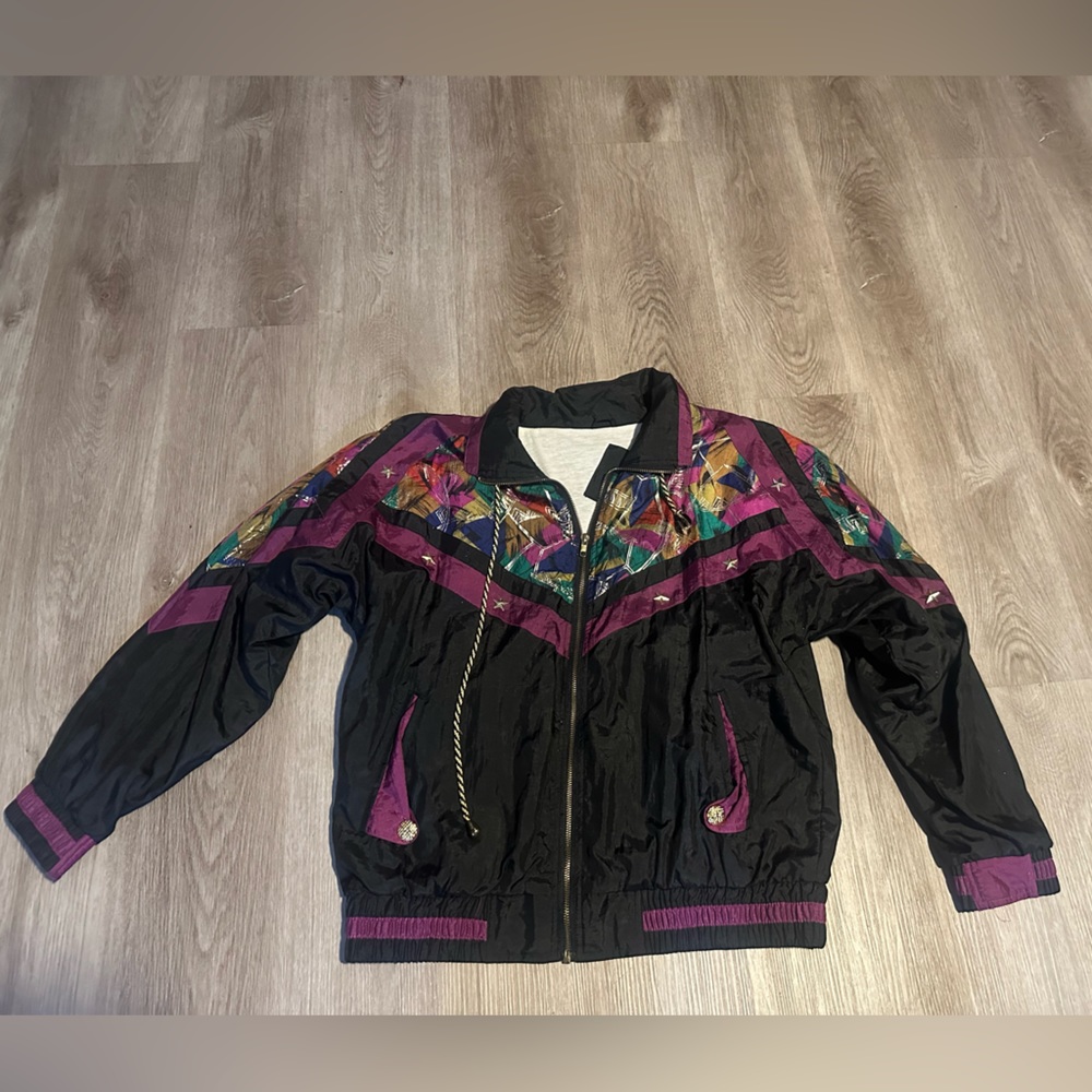 Vintage 90s Chili Pepper Windbreaker Jacket Womens - Size Medium
